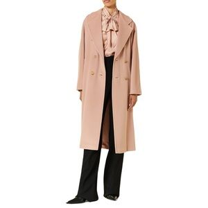 Max Mara 101801 Madame Icon Coat IT34/US2 - Pink